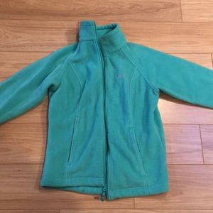 Columbia turquoise zip up jacket